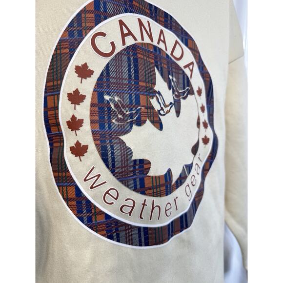 Canada Weather Gear Women's Logo Printed Crewneck Fleece Sweatshirt ~ M - Picture 4 of 5